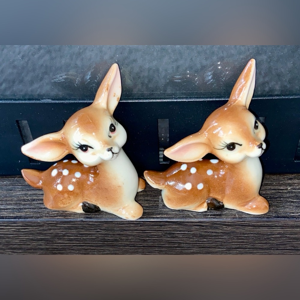 Two Vintage Sitting 🦌 Porcelain Knicks-Knacks Marked Japan- In Perfect Condition - Picture 3 of 16